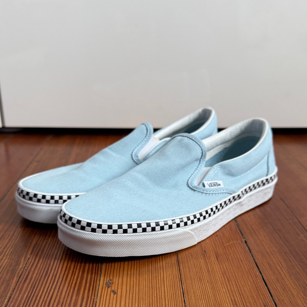 Vans Light Blue Slip-On Shoes
